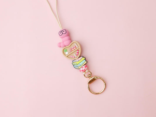 Cute lanyard for Teachers Appreciation Gift 2025 Custom Lanyard Gift for Teachers Retro Bookshelf lanyard Bookworm lanyard