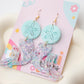 Summer acrylic earrings, Beach vibe Dangle Earrings, Sand dollar mermaid tail Earrings for girls, Trendy Accessories