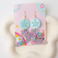Summer acrylic earrings, Beach vibe Dangle Earrings, Sand dollar mermaid tail Earrings for girls, Trendy Accessories