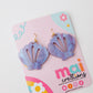Purple seashell Acrylic Earrings