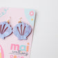 Purple seashell Acrylic Earrings