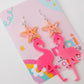 Flamingo Starfish Acrylic Earrings