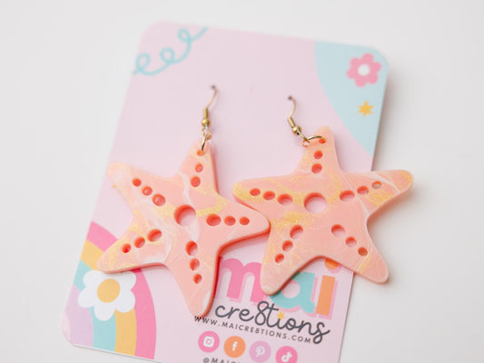 Jumbo starfish Acrylic Earrings