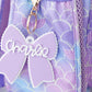 Scallop bow backpack name tag