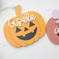 Halloween 2025 Pumpkin name tag