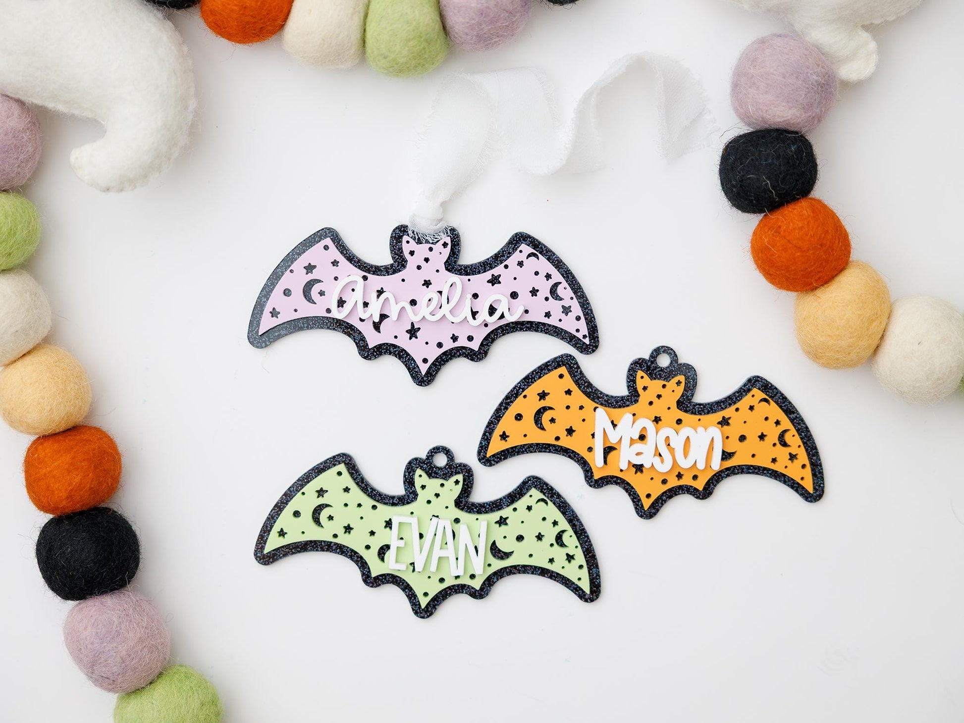 Personalized Bat Boo Basket tag