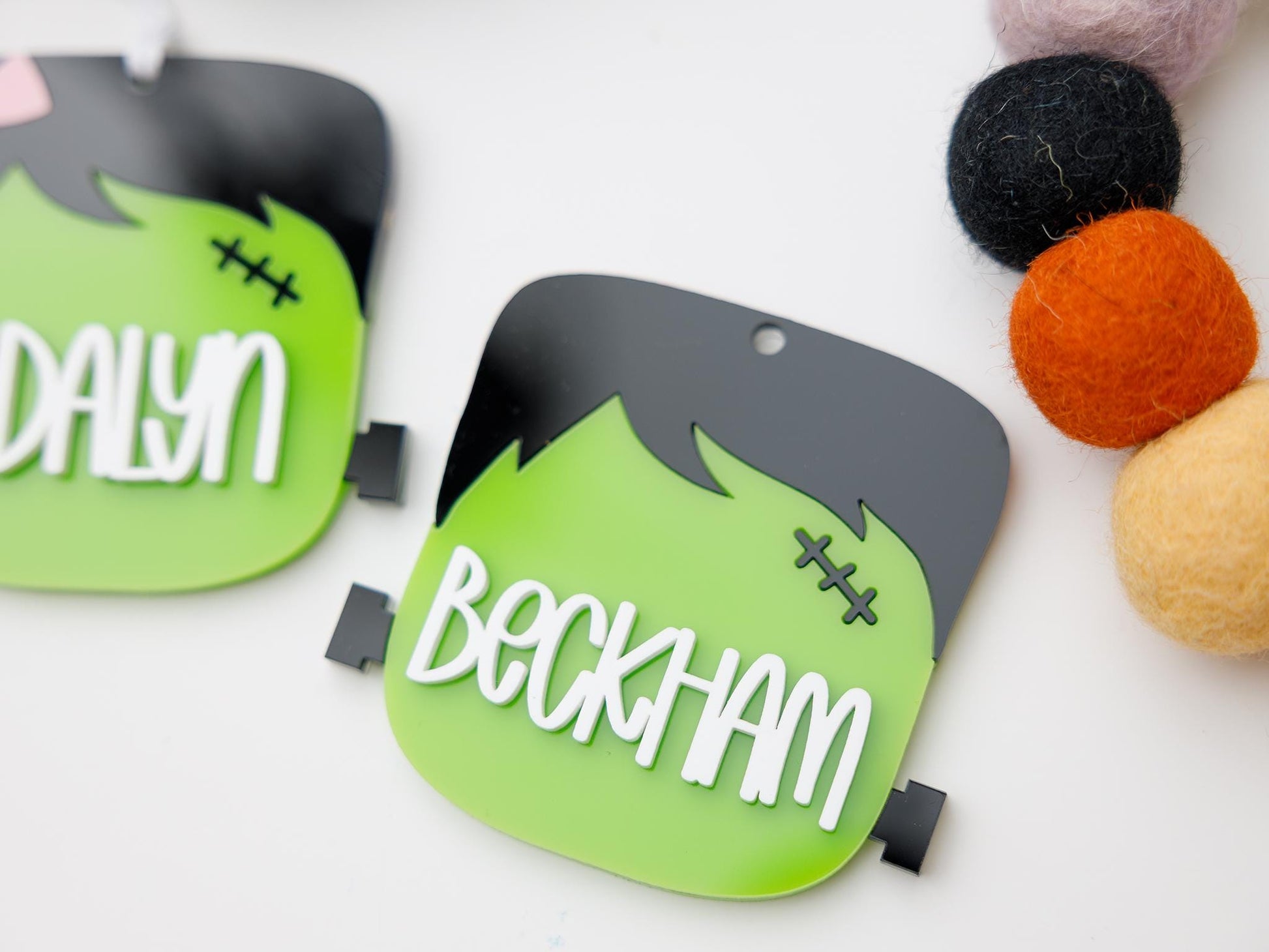 Personalized Frankenstein Boo Basket tag