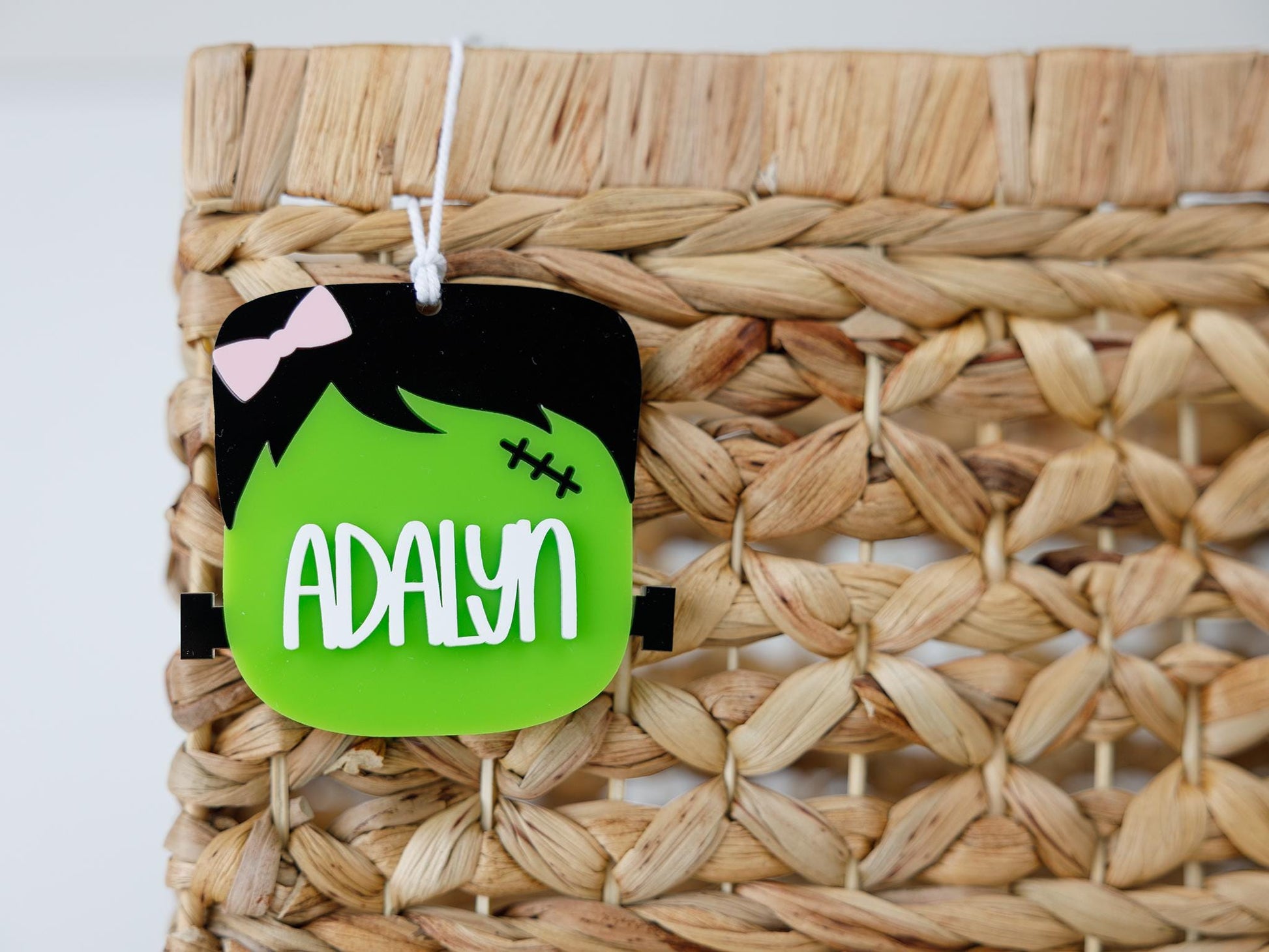 Personalized Frankenstein Boo Basket tag