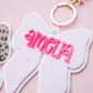 Personalized Bow backpack keychain