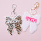 Personalized Bow backpack keychain