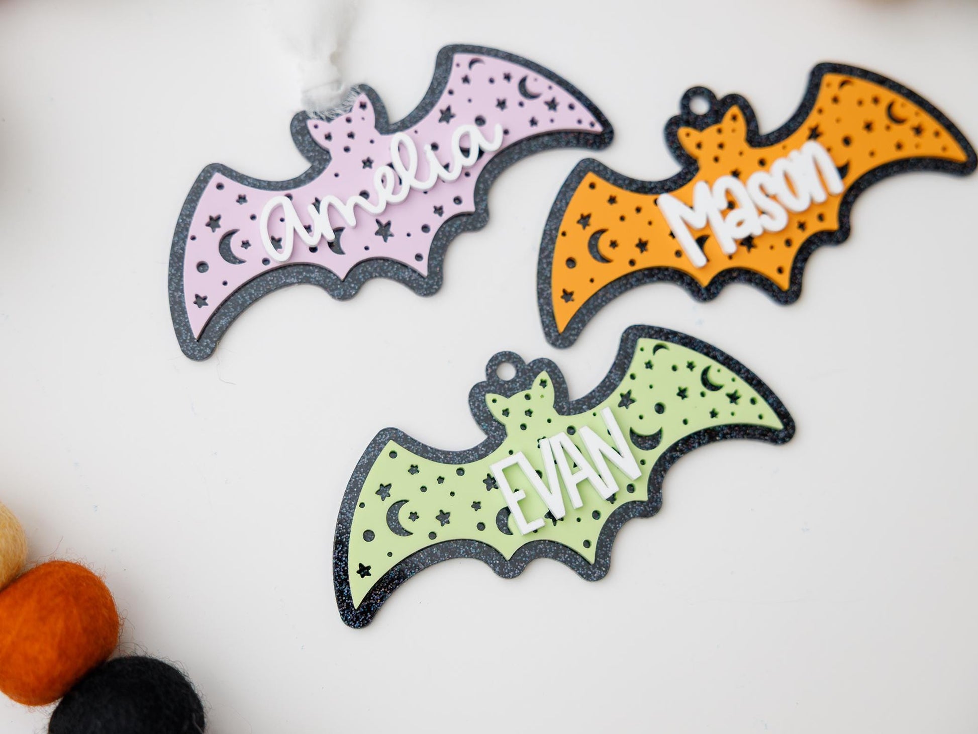 Personalized Bat Boo Basket tag