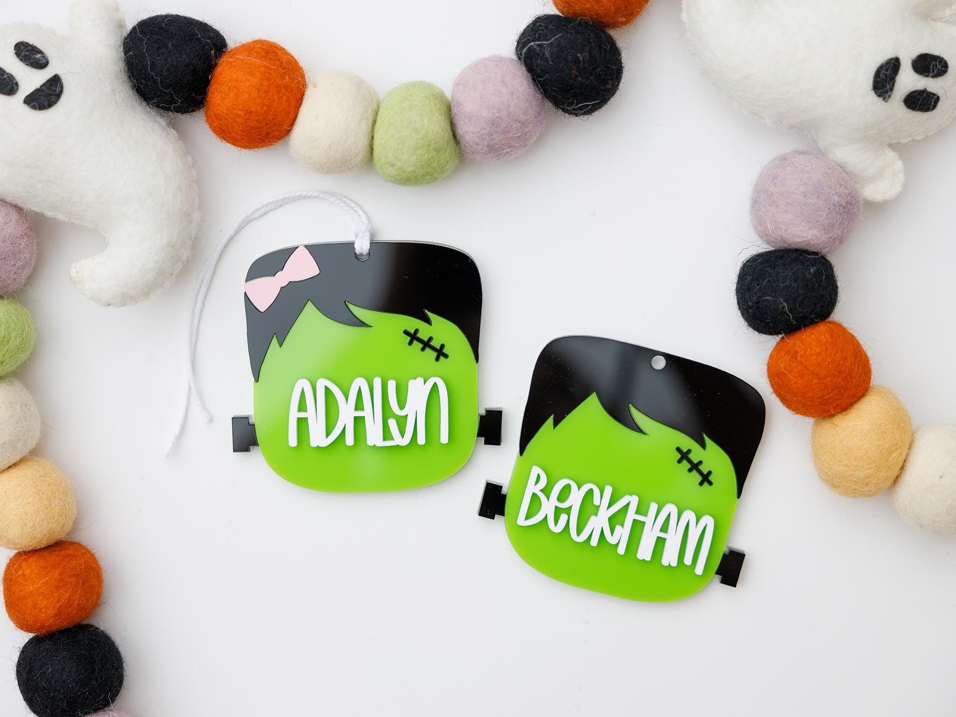Personalized Frankenstein Boo Basket tag