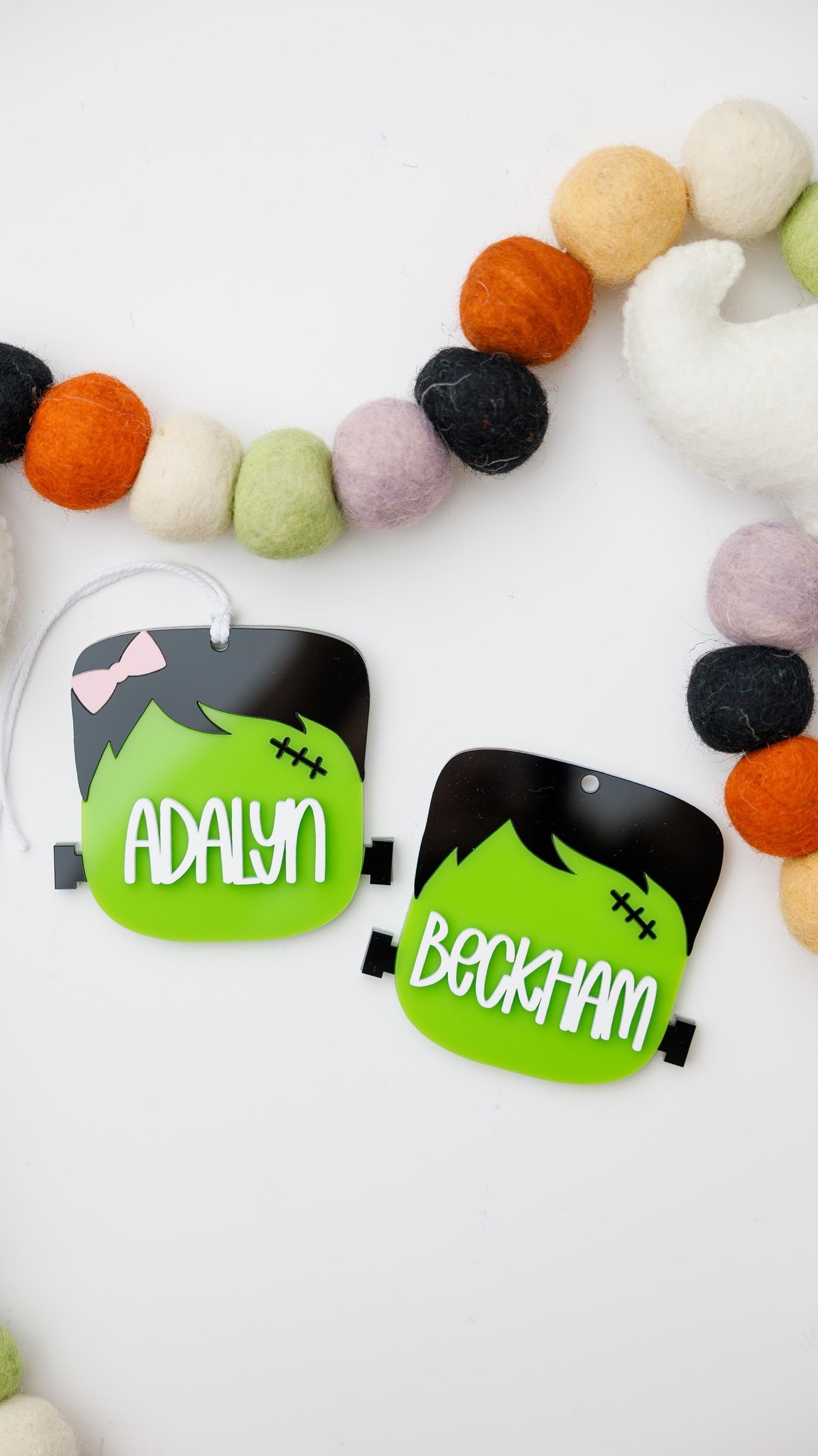 Personalized Frankenstein Boo Basket tag