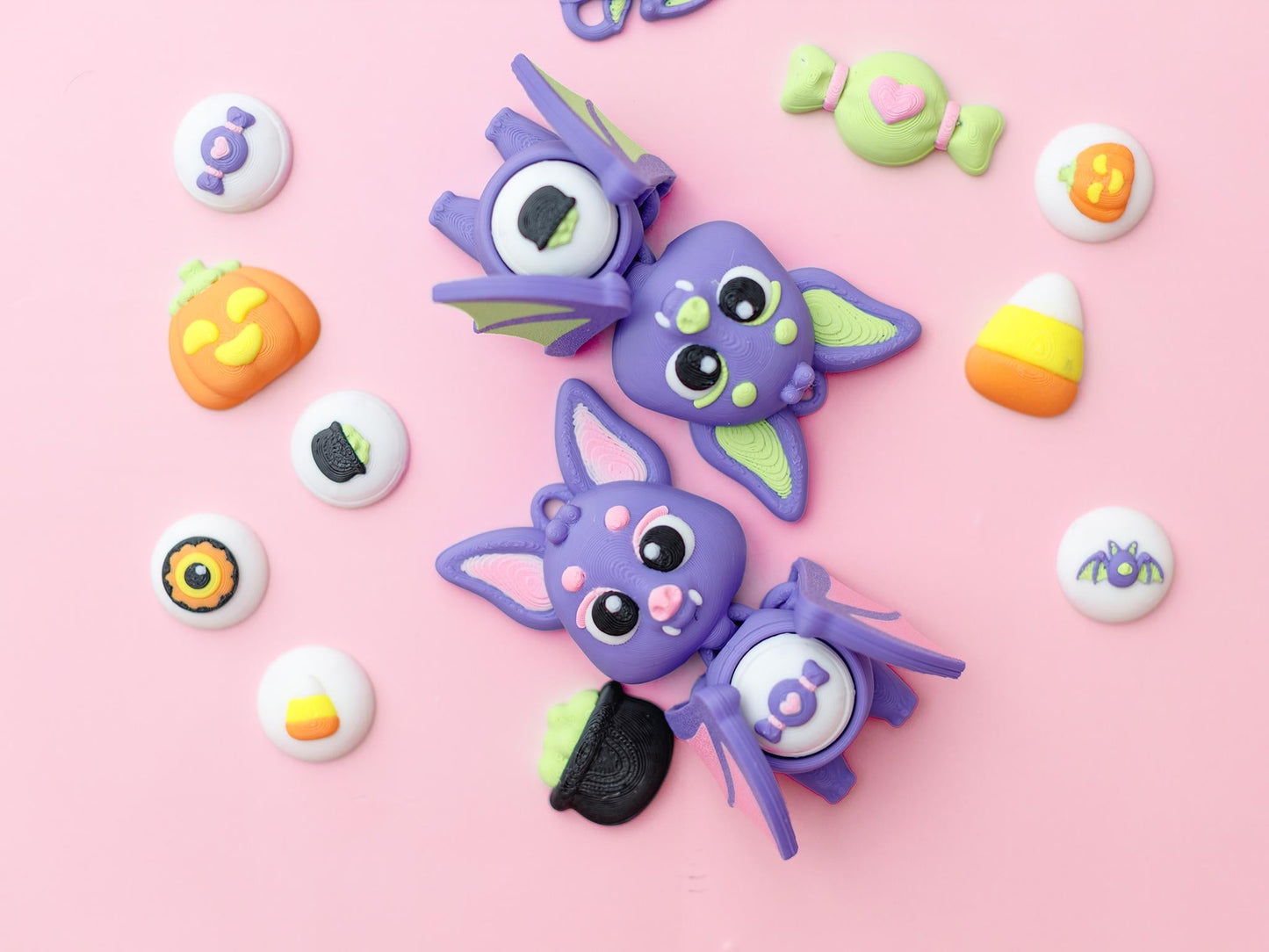 Halloween Bat Fidget Clicker Cute Bat Fidget Toy keychain
