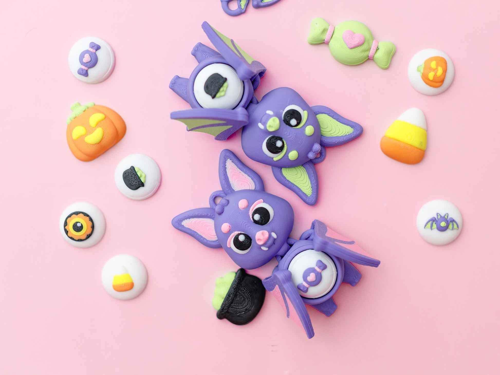 Halloween Bat Fidget Clicker Cute Bat Fidget Toy keychain
