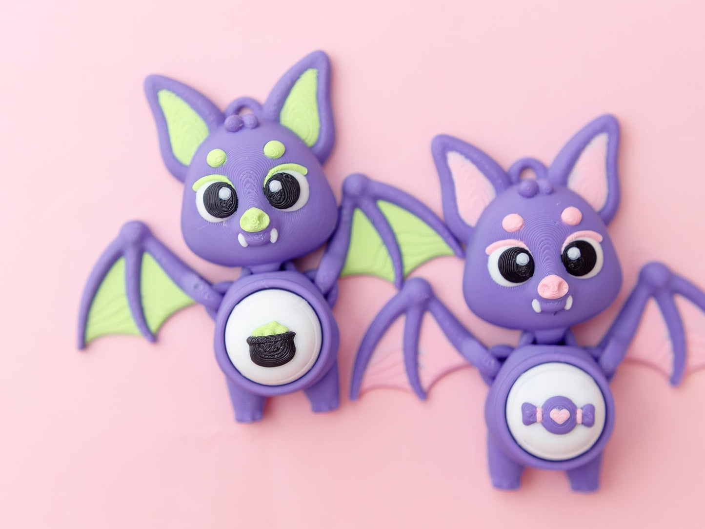 Halloween Bat Fidget Clicker Cute Bat Fidget Toy keychain