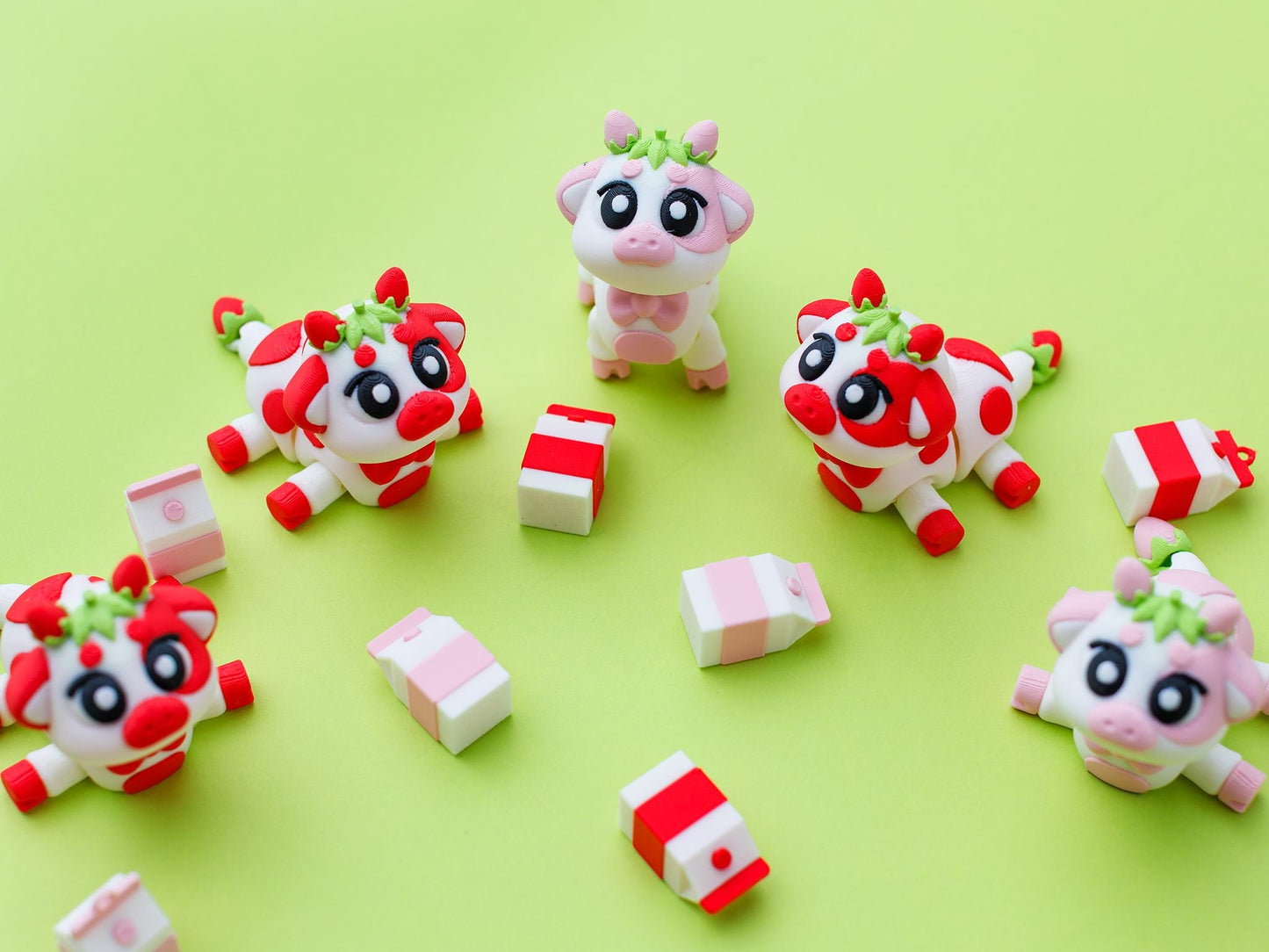 Strawberry cow flexi fidgets