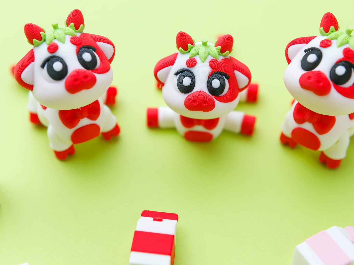 Strawberry cow flexi fidgets