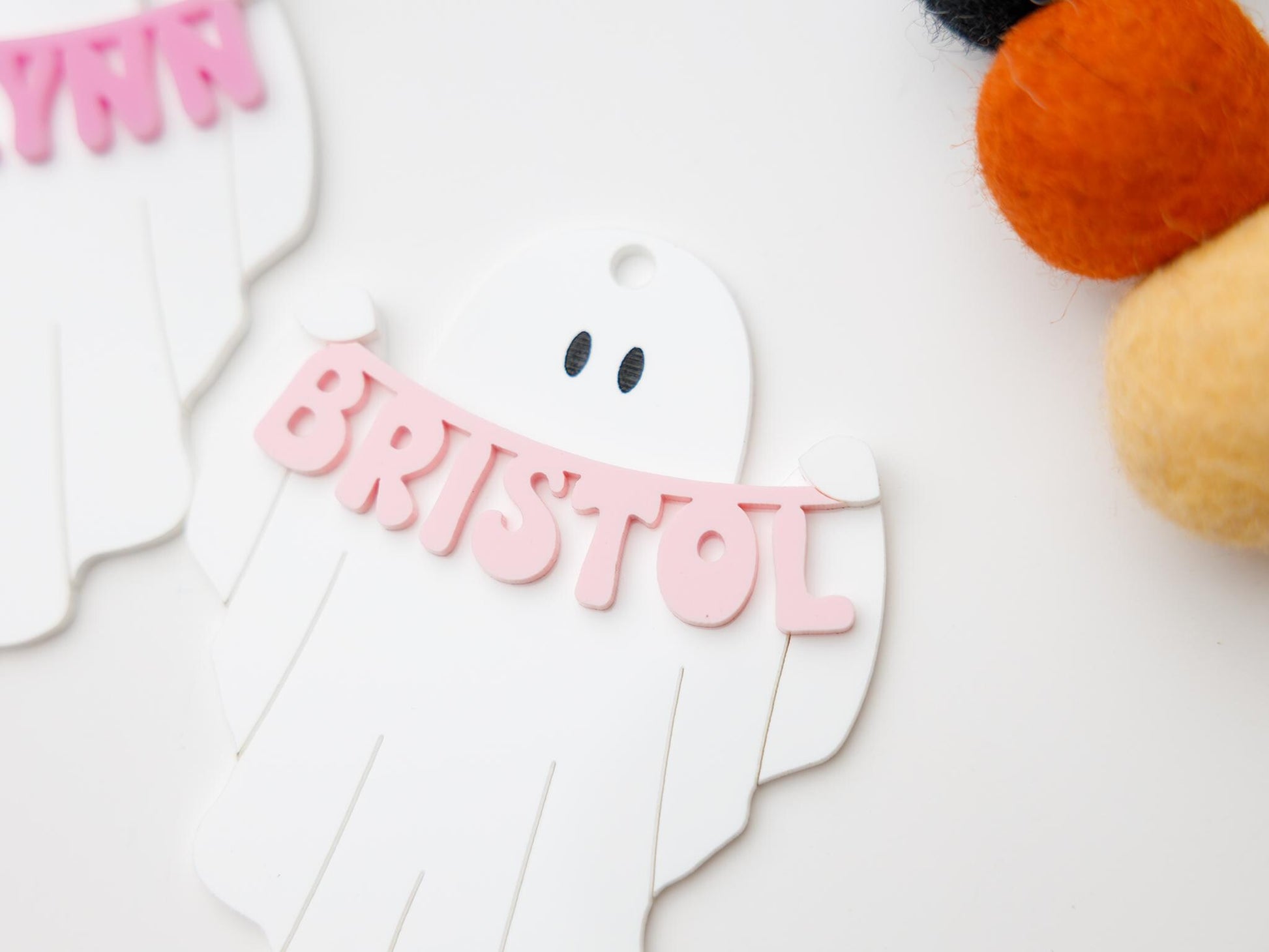 Personalized Cute Ghost Boo Basket tag