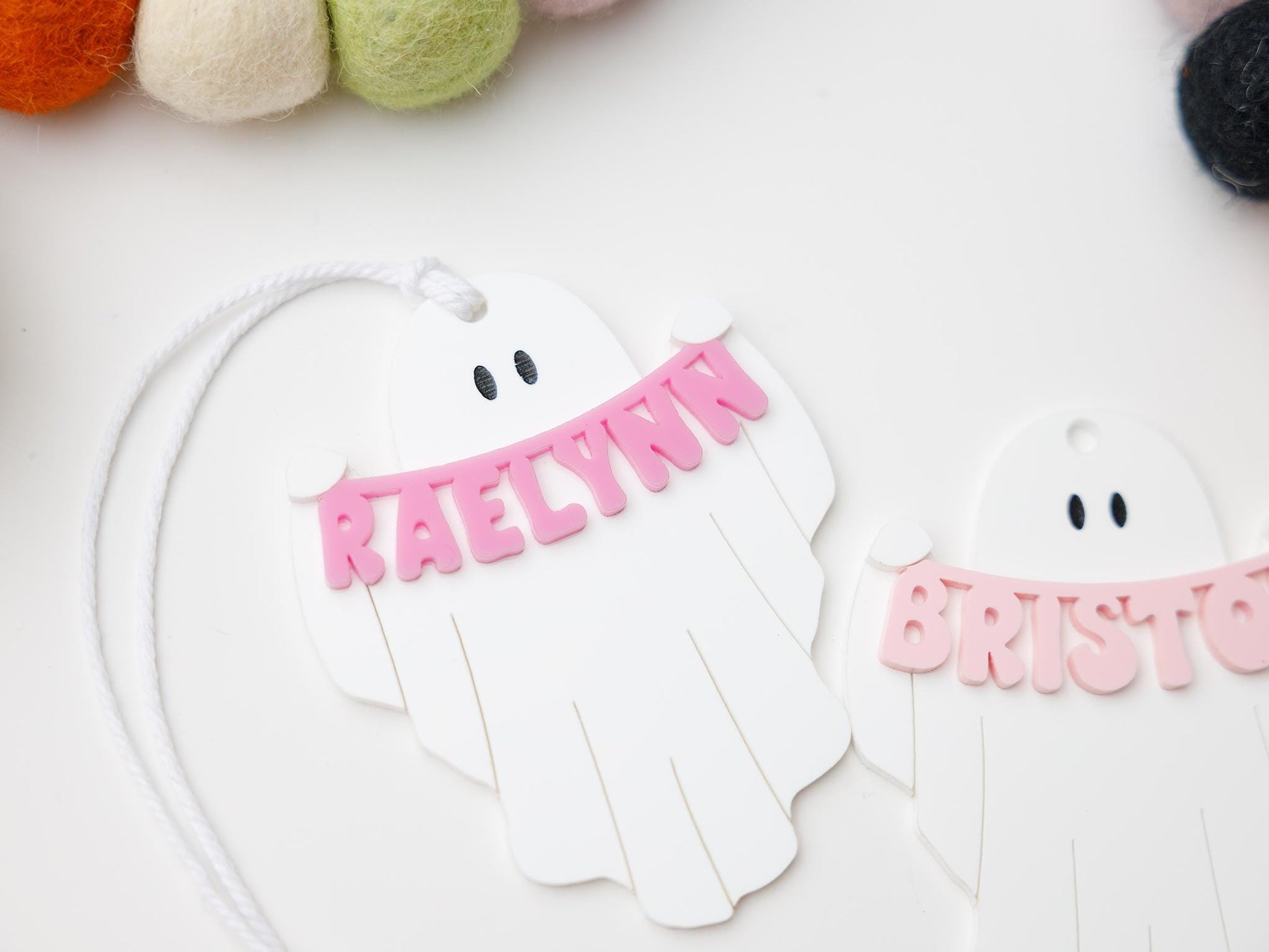 Personalized Cute Ghost Boo Basket tag