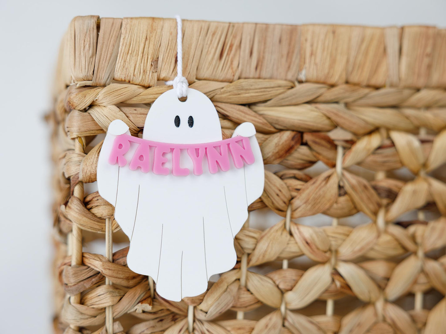 Personalized Cute Ghost Boo Basket tag