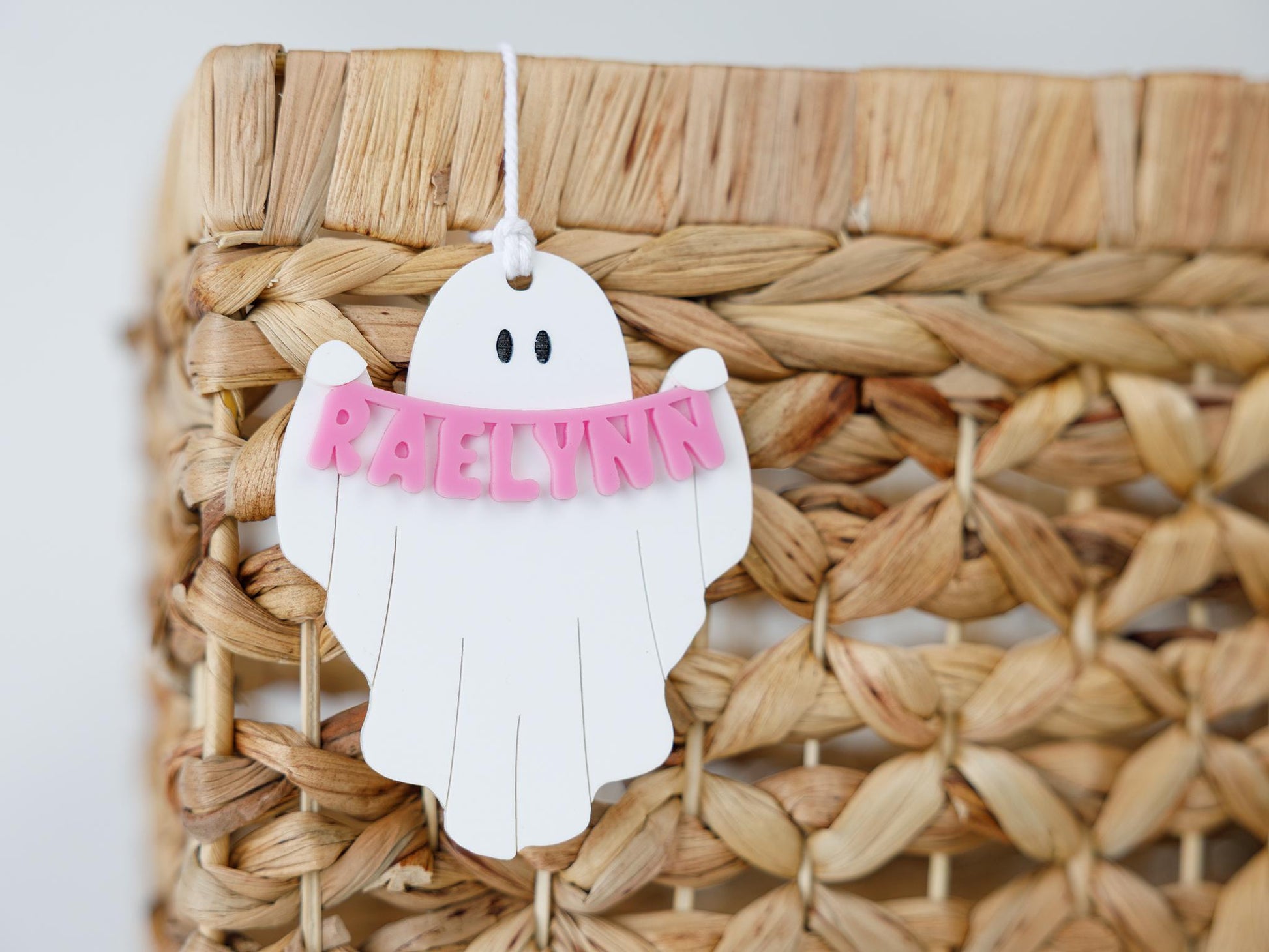 Personalized Cute Ghost Boo Basket tag