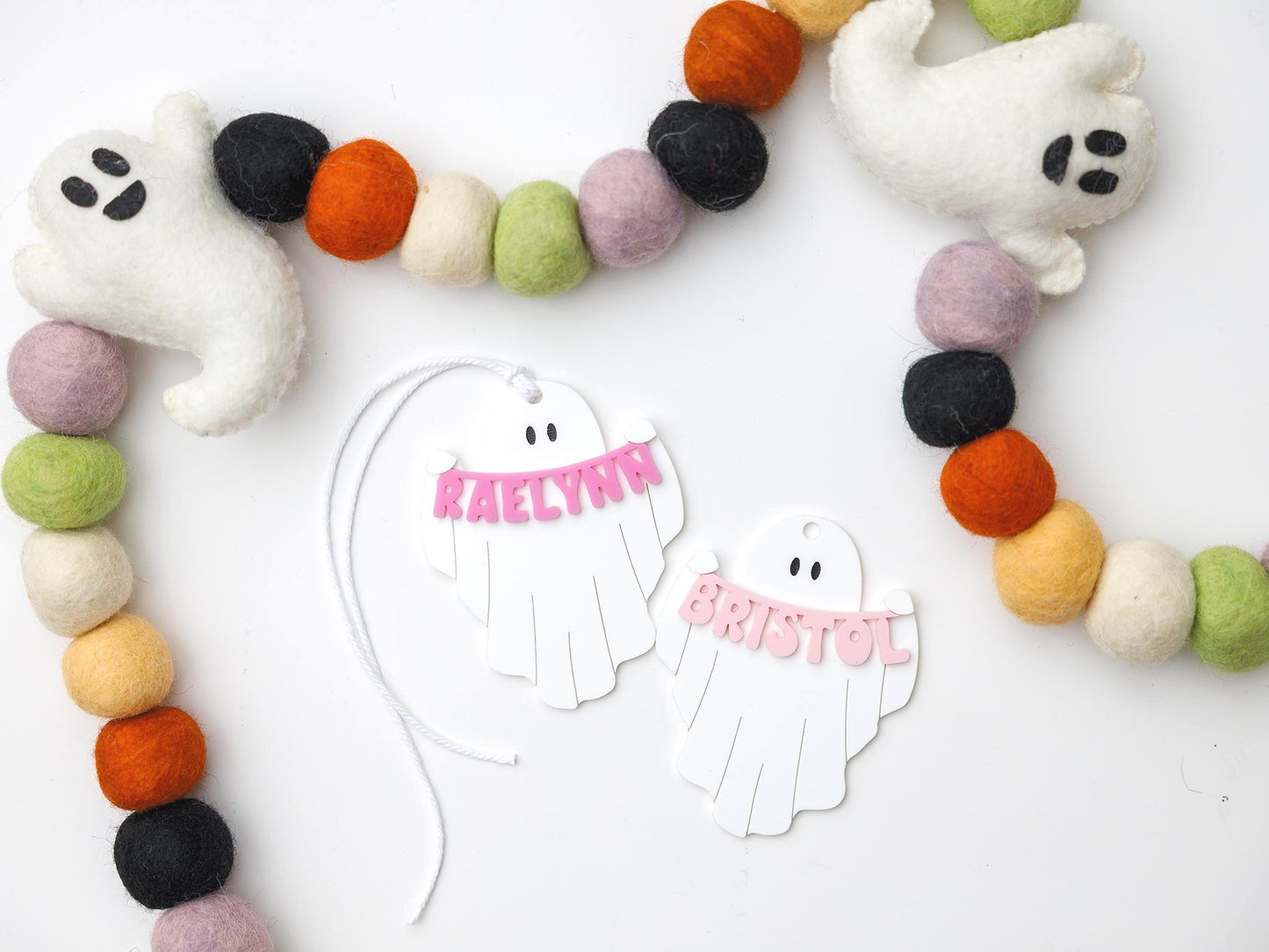 Personalized Cute Ghost Boo Basket tag