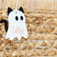 Personalized Ghost Cat Cat Pumpkin Name Tag Halloween 2025