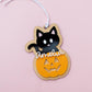 Personalized Ghost Cat Cat Pumpkin Name Tag Halloween 2025
