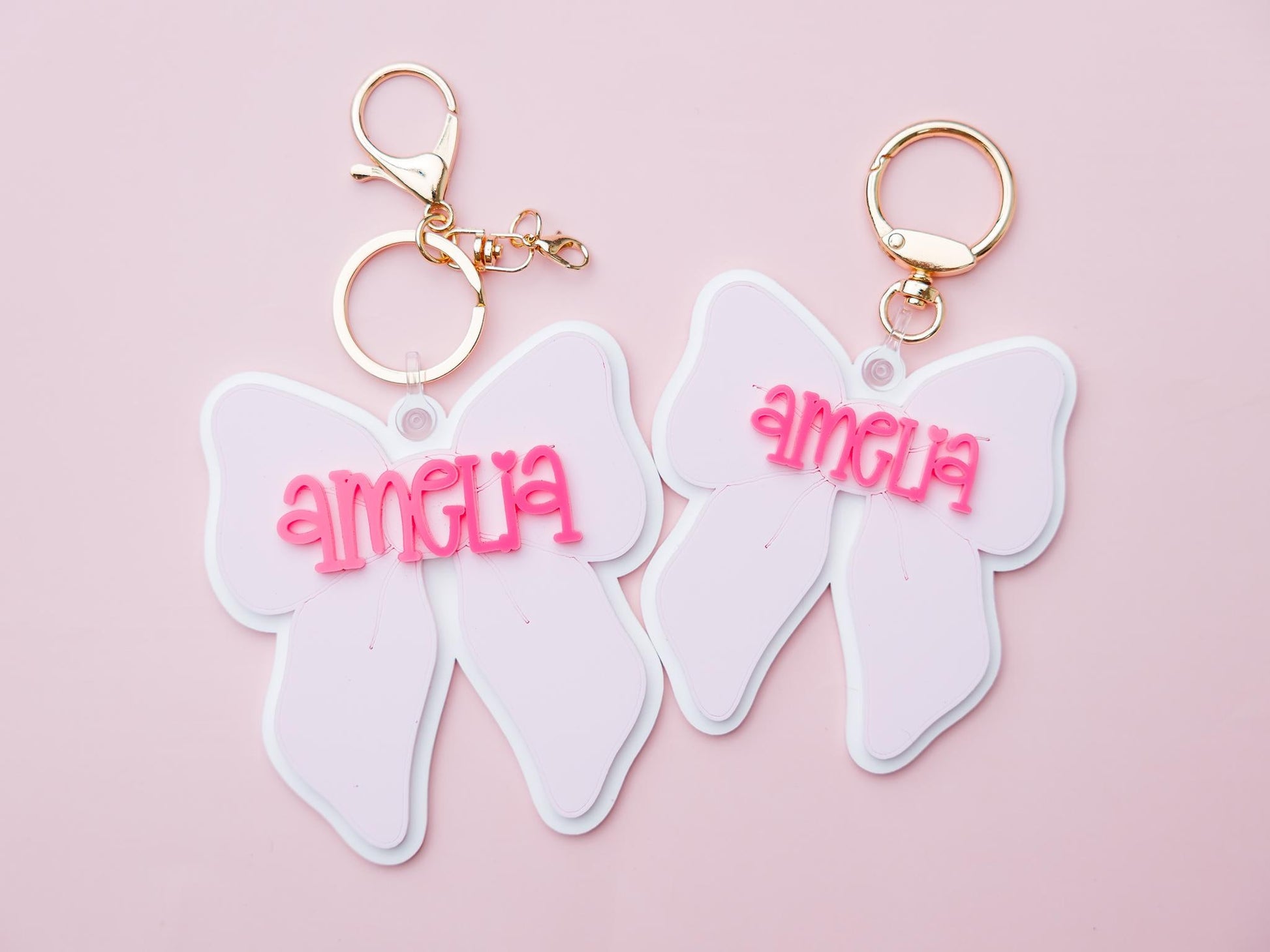 Personalized Bow backpack keychain