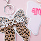 Personalized Bow backpack keychain
