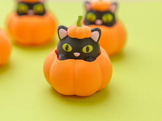 Halloween Cat Pumpkin Fidget Clicker Toy