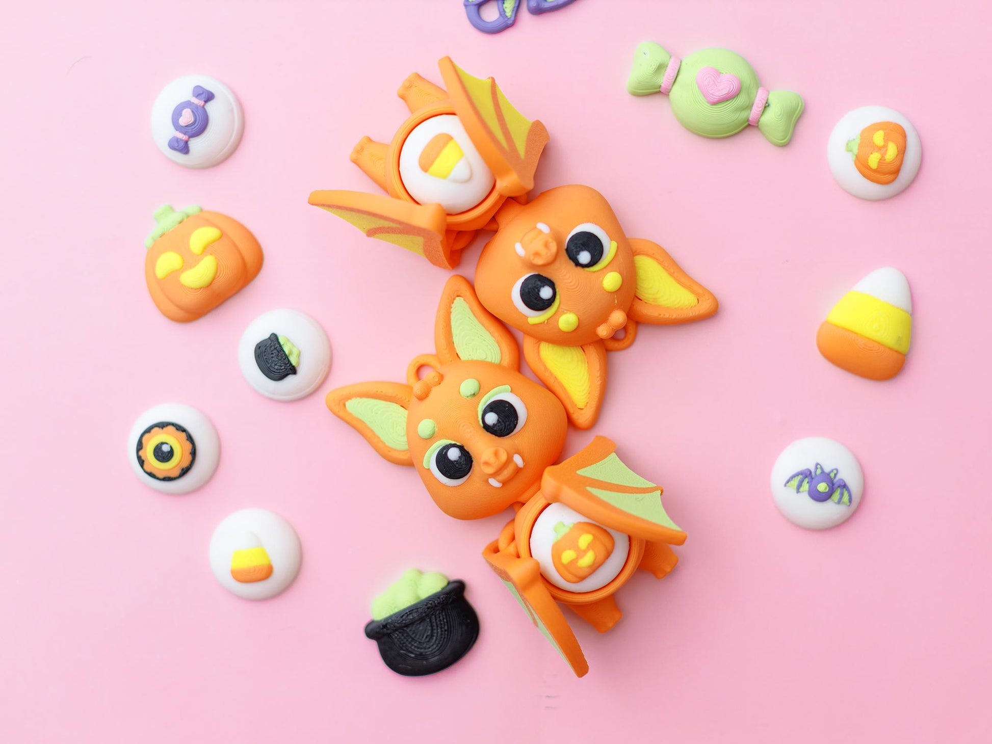 Halloween Bat Fidget Clicker Cute Bat Fidget Toy keychain