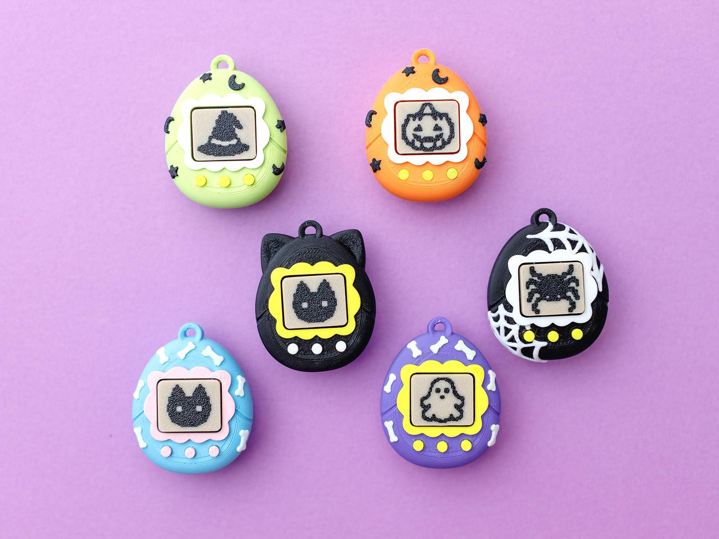 Virtual Pet Fidget Clicker Toy keychain Halloween version