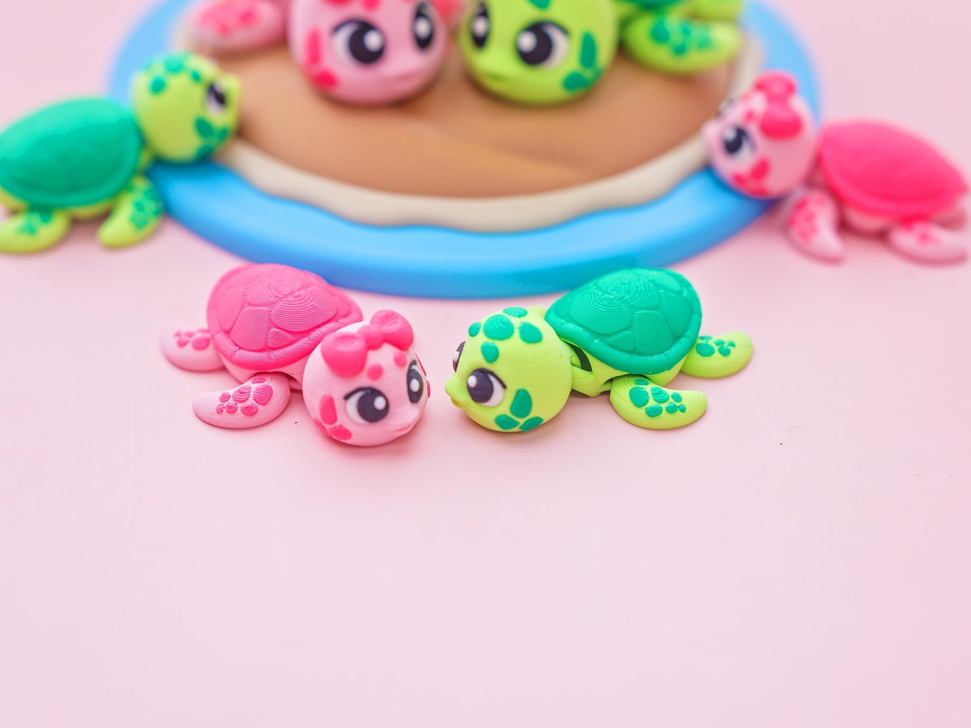 Turtle Flexi Fidget toy Turtle Miniature display