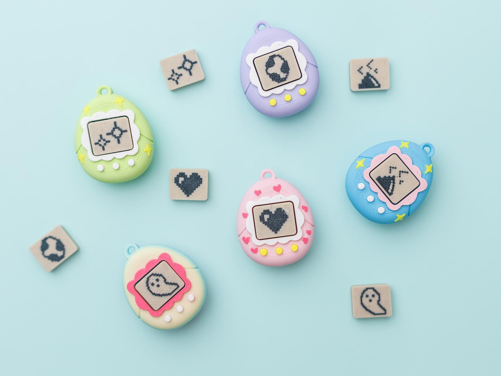 Virtual Pet Fidget Clicker Toy 3D printed fidget
