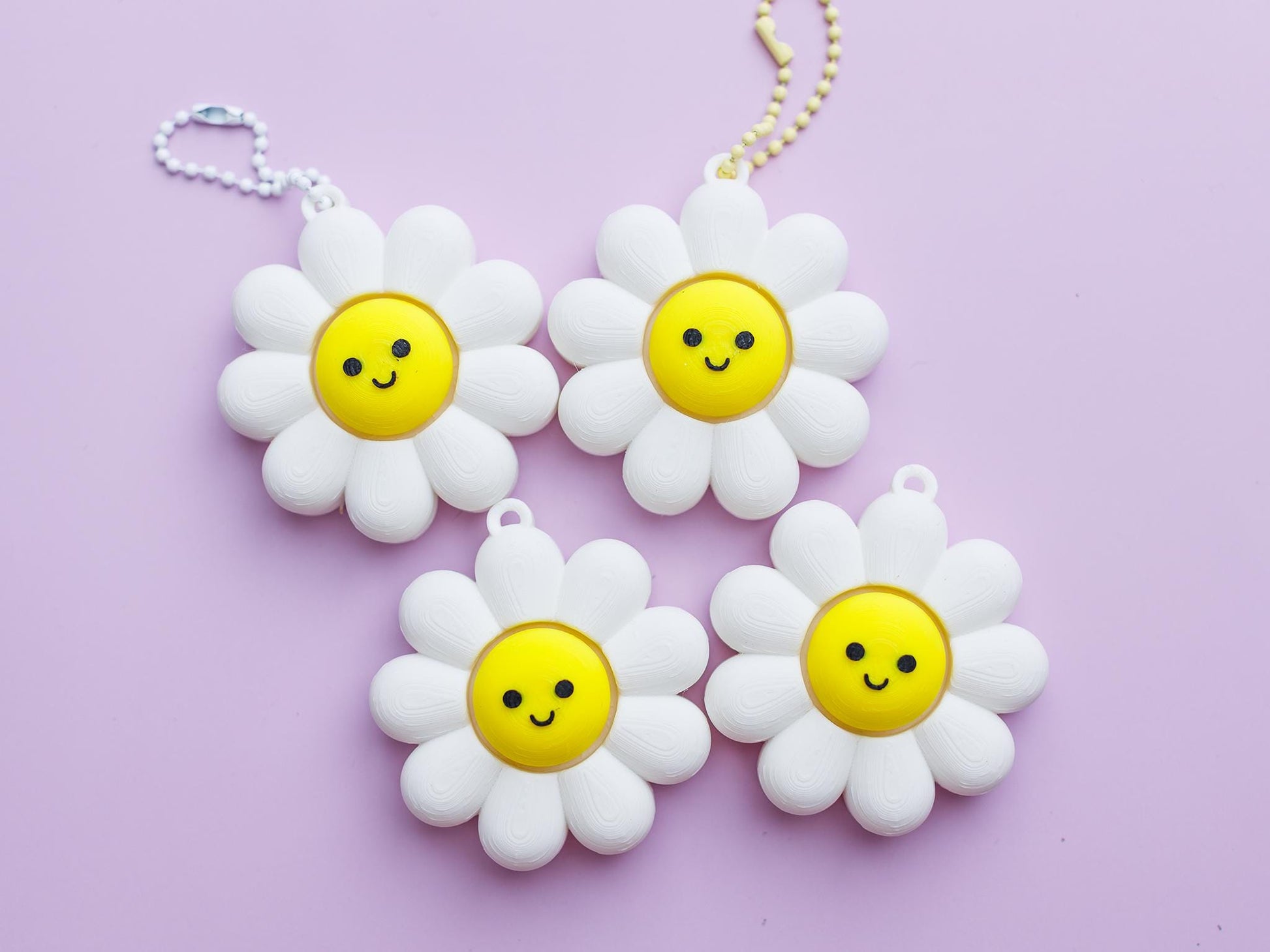 DaisyFidget Clicker Keychain 3D printed fidget