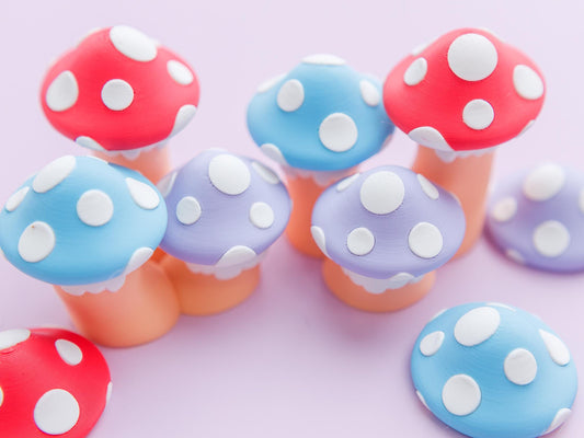 Toadstool Fidget Clicker Toy 3D printed fidget