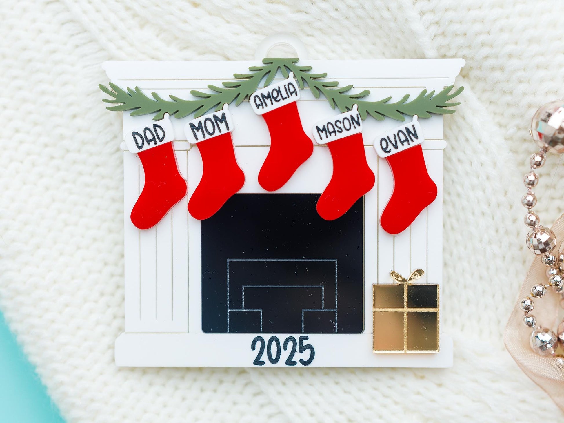 Christmas Fireplace Stocking ornament