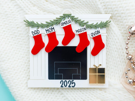 Christmas Fireplace Stocking ornament