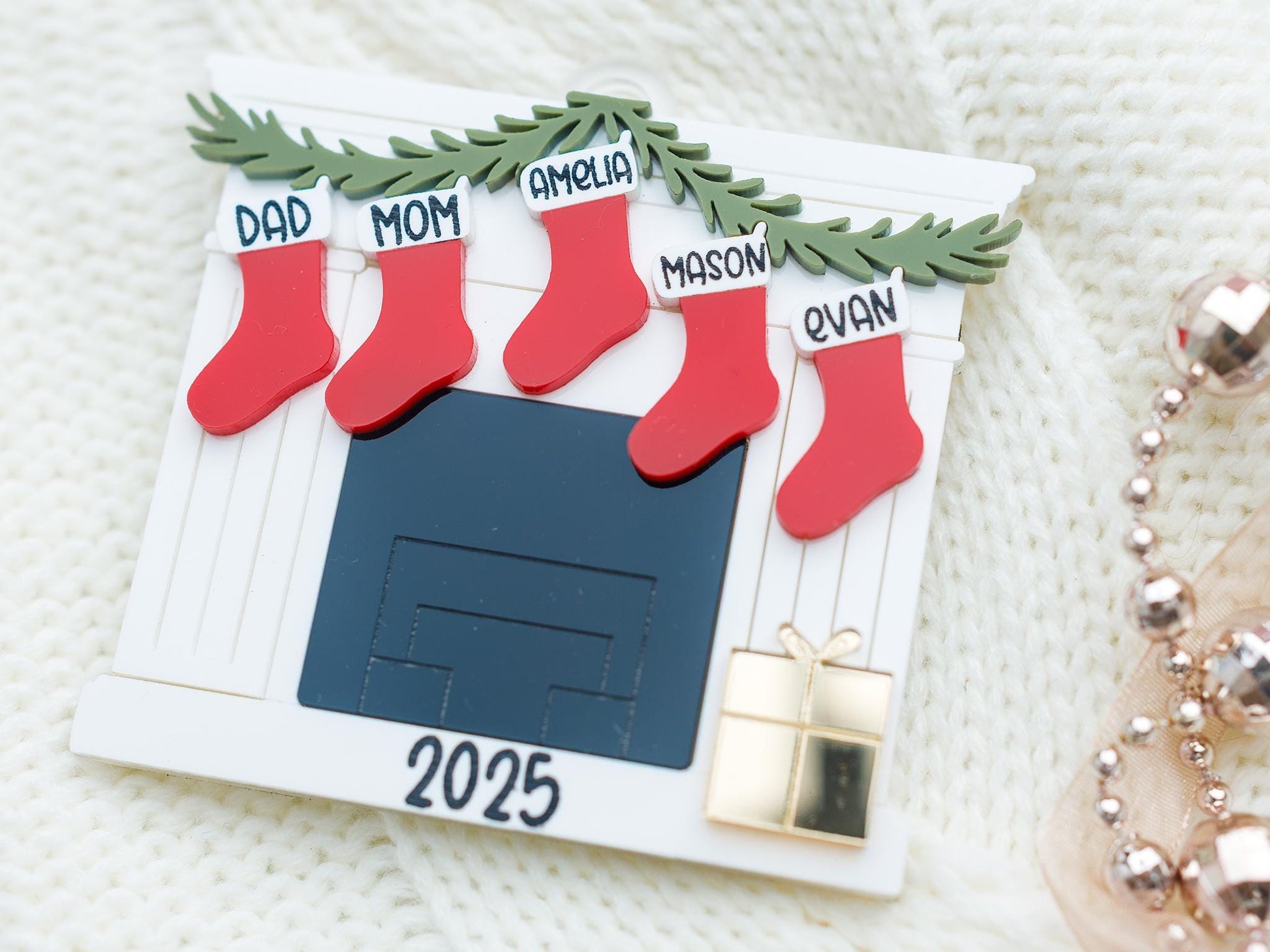 Christmas Fireplace Stocking ornament