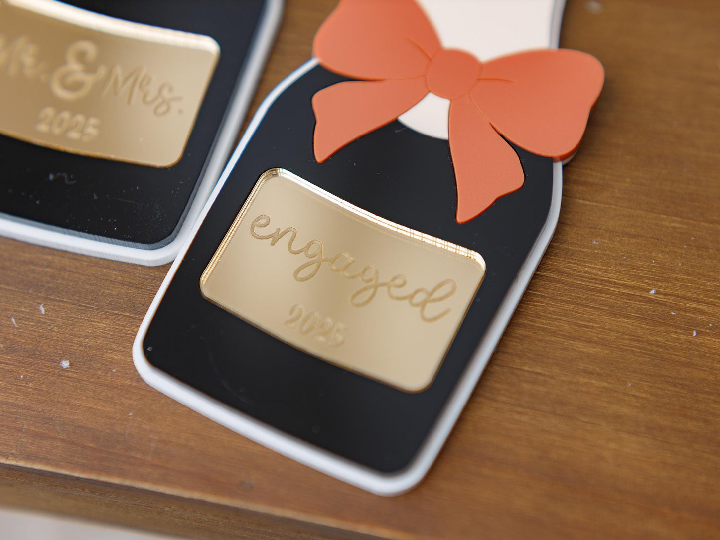 Engagement Christmas Ornament Mr and Mrs Christmas Ornament Champagne ornament Christmas 2025