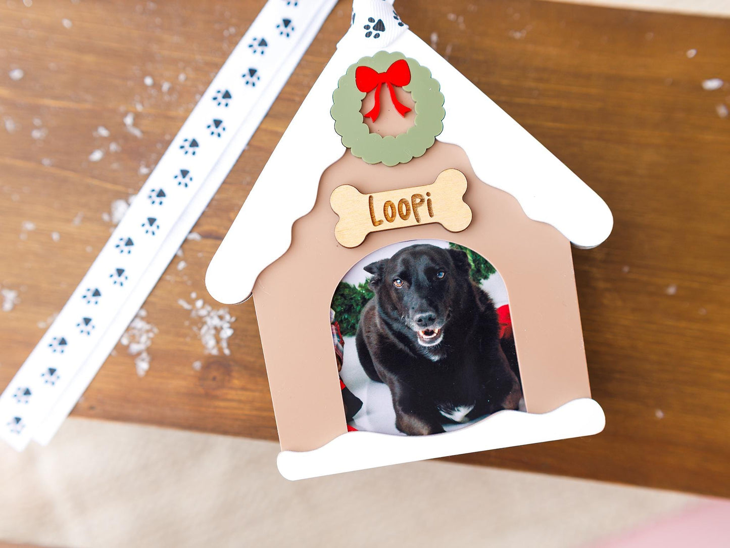 Custom Dog Photo Christmas Ornament Pet Portrait Christmas Ornament Dog Photo Ornament Dog Name Ornament 2025 Pet Christmas Ornament