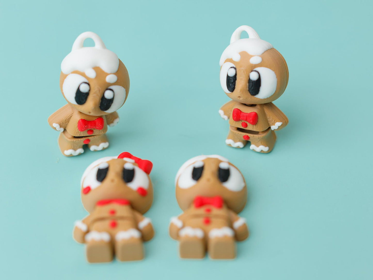 Ginger Bread 3D printed fidget toy Christmas Flexi Fidget toy