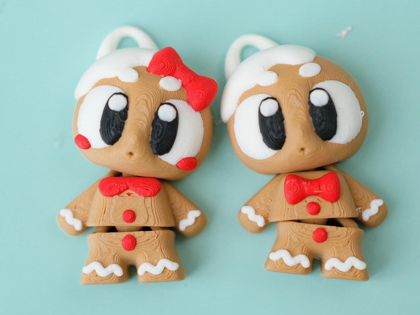 Ginger Bread 3D printed fidget toy Christmas Flexi Fidget toy