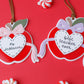 Coquette bow apple Teacher ornaments