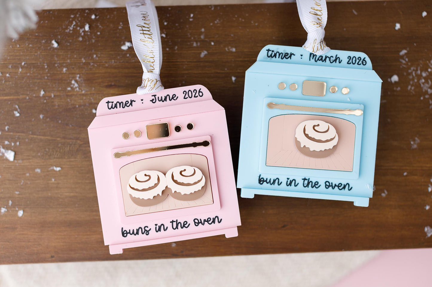 Bun in the oven Christmas ornament