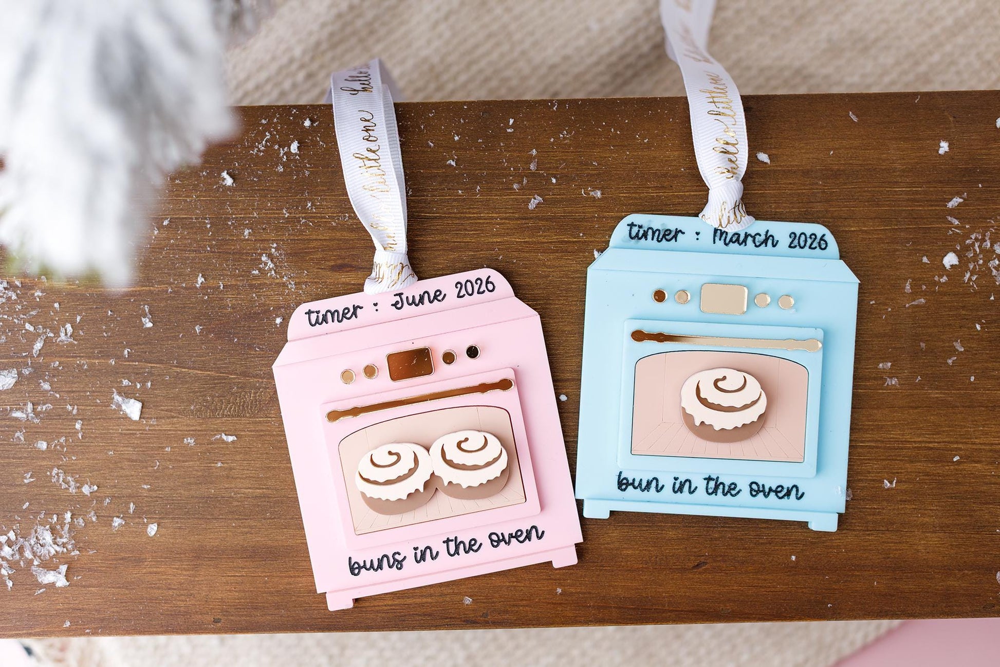 Bun in the oven Christmas ornament