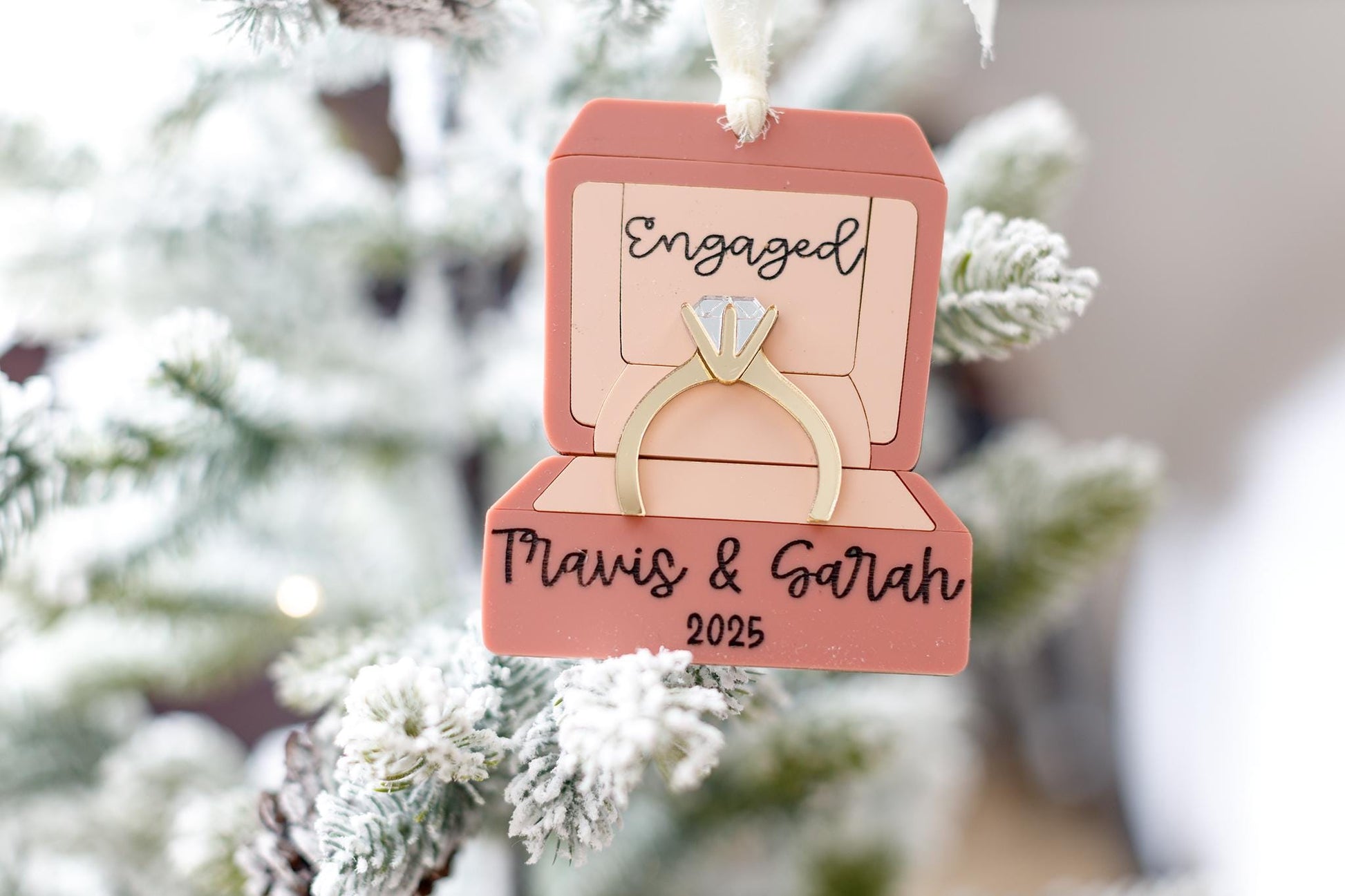 Engagement Christmas Ornament Couple Christmas Ornament Engagement Ring Ornament Christmas 2025