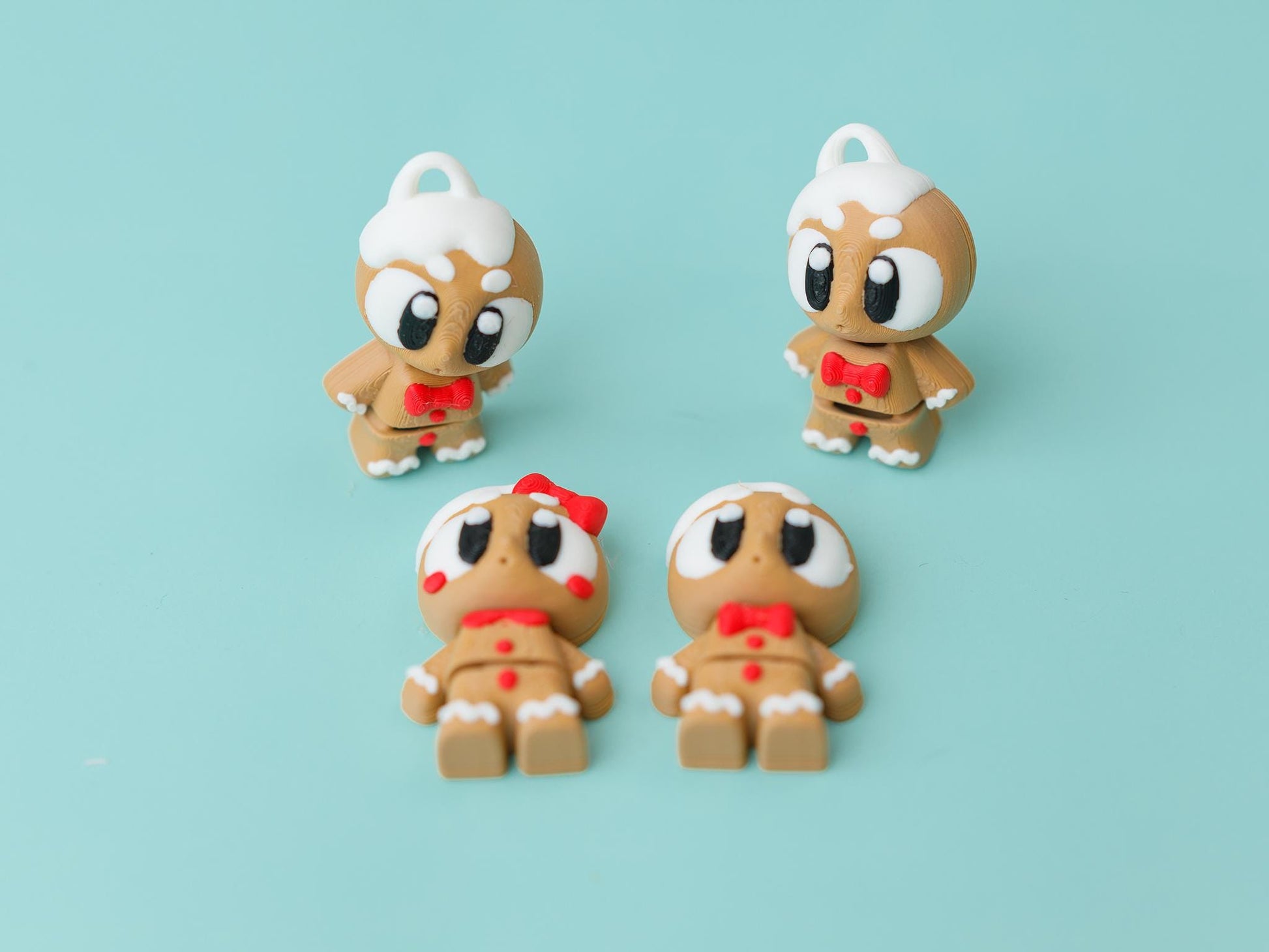 Ginger Bread 3D printed fidget toy Christmas Flexi Fidget toy